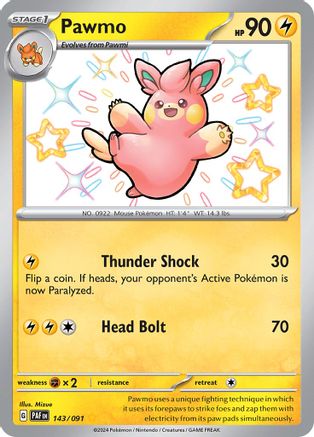Pawmo 143/091 - Holofoil Paldean Fates
