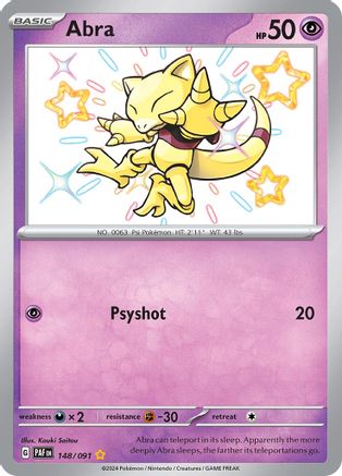 Abra 148/091 - Holofoil Paldean Fates