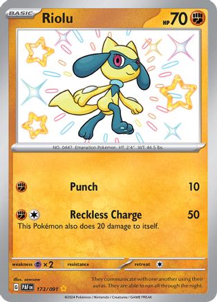Riolu 173/091 - Holofoil Paldean Fates