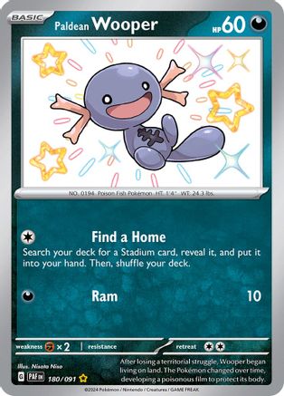 Paldean Wooper 180/091 - Holofoil Paldean Fates