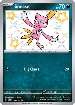 Sneasel 182/091 - Holofoil Paldean Fates