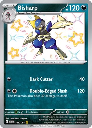 Bisharp 186/091 - Holofoil Paldean Fates