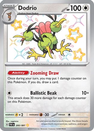 Dodrio 200/091 - Holofoil Paldean Fates