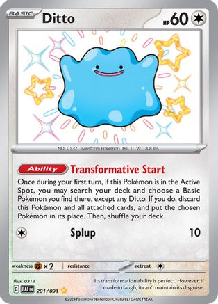 Ditto 201/091 - Holofoil Paldean Fates