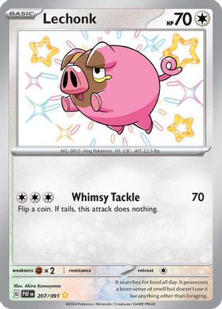 Lechonk 207/091 - Holofoil Paldean Fates