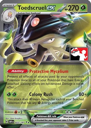 Toedscruel ex 022/197 - Holofoil Prize Pack Series Cards