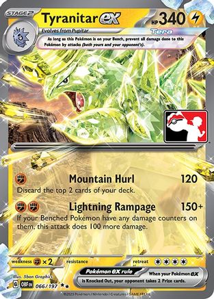 Tyranitar ex 066/197 - Holofoil Prize Pack Series Cards