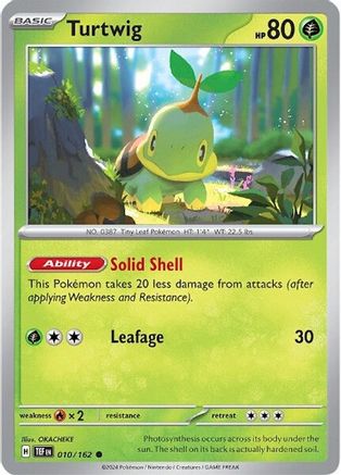 Turtwig 010/162 - Reverse Holofoil SV05 Temporal Forces