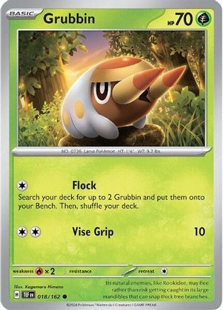 Grubbin 018/162 - Reverse Holofoil Temporal Forces