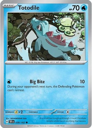 Totodile 039/162 - Reverse Holofoil Temporal Forces