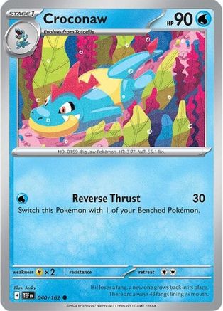 Croconaw 040/162 - Reverse Holofoil SV05 Temporal Forces