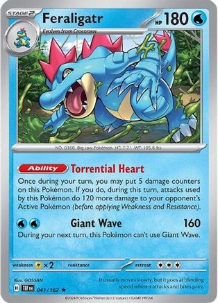 Feraligatr 041/162 - Reverse Holofoil SV05 Temporal Forces