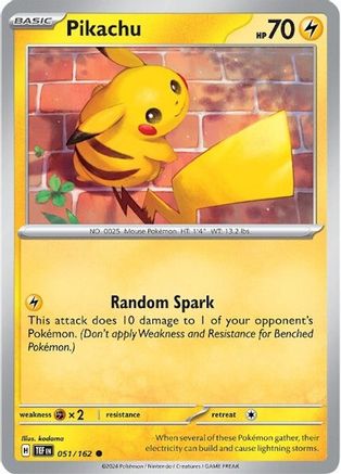 Pikachu 051/162 - Reverse Holofoil Temporal Forces