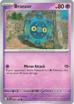 Bronzor 068/162 - Reverse Holofoil Temporal Forces