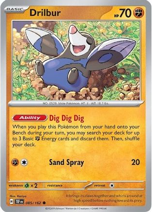 Drilbur 085/162 - Reverse Holofoil Temporal Forces