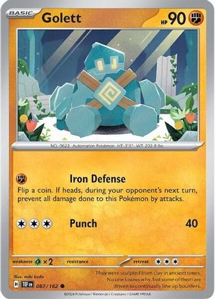Golett 087/162 - Reverse Holofoil Temporal Forces