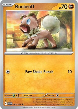 Rockruff 089/162 - Reverse Holofoil Temporal Forces