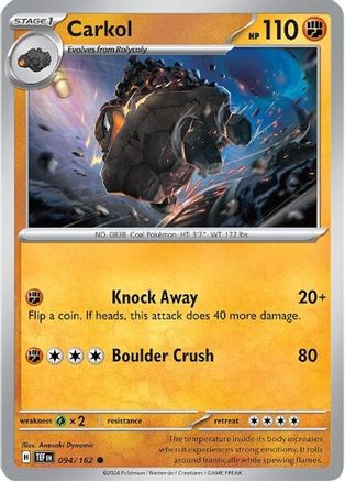 Carkol 094/162 - Reverse Holofoil Temporal Forces
