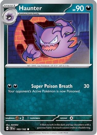 Haunter 103/162 - Reverse Holofoil SV05 Temporal Forces