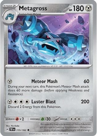 Metagross 115/162 - Reverse Holofoil SV05 Temporal Forces