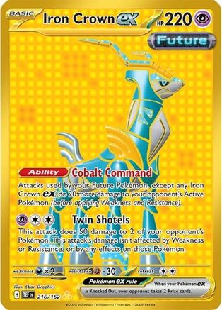 Iron Crown ex 216/162 - Holofoil Temporal Forces