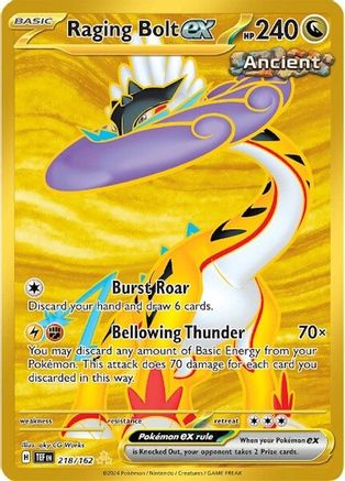 Raging Bolt ex 218/162 - Holofoil SV05 Temporal Forces
