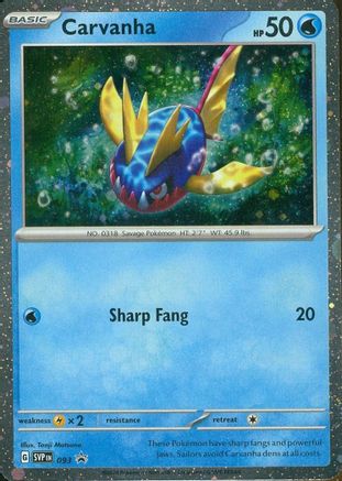 Carvanha 093 - Holofoil SV Scarlet & Violet Promo Cards