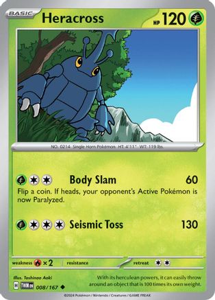 Heracross 008/167 - Reverse Holofoil Twilight Masquerade