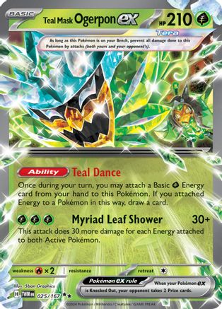 Teal Mask Ogerpon ex 025/167 - Holofoil Twilight Masquerade