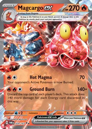 Magcargo ex 029/167 - Holofoil Twilight Masquerade