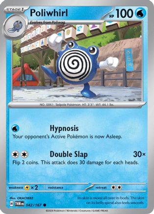 Poliwhirl 042/167 - Reverse Holofoil Twilight Masquerade