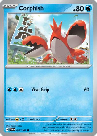 Corphish 047/167 - Reverse Holofoil Twilight Masquerade