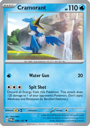 Cramorant 058/167 - Reverse Holofoil Twilight Masquerade