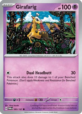 Girafarig 083/167 - Reverse Holofoil Twilight Masquerade