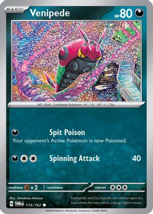 Venipede 115/167 - Reverse Holofoil Twilight Masquerade
