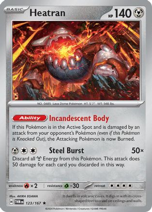 Heatran 123/167 - Reverse Holofoil Twilight Masquerade
