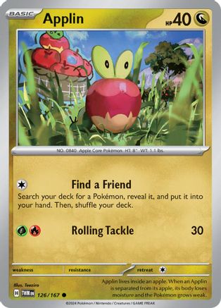 Applin 126/167 - Reverse Holofoil Twilight Masquerade