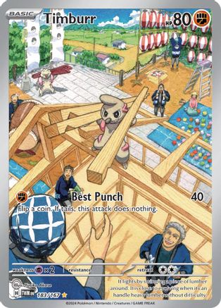 Timburr 183/167 - Holofoil SV06 Twilight Masquerade