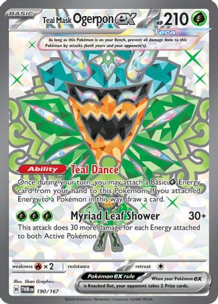 Teal Mask Ogerpon ex 190/167 - Holofoil SV06 Twilight Masquerade