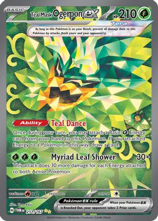 Teal Mask Ogerpon ex 211/167 - Holofoil Twilight Masquerade