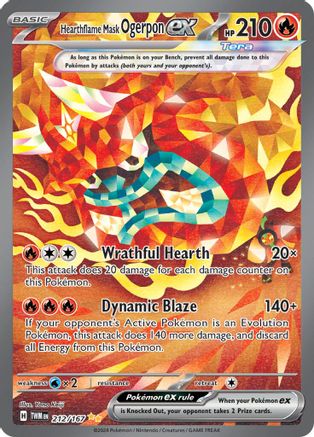 Hearthflame Mask Ogerpon ex 212/167 - Holofoil SV06 Twilight Masquerade
