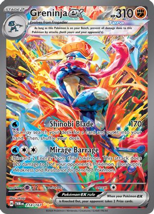 Greninja ex 214/167 - Holofoil Twilight Masquerade