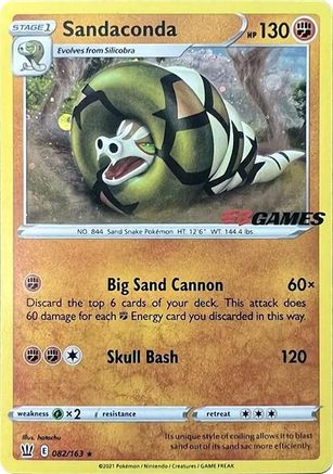 Sandaconda (EB Games Exclusive) 082/163 - Holofoil Miscellaneous Cards & Products