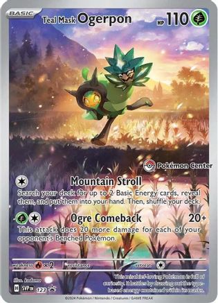 Teal Mask Ogerpon (Pokemon Center Exclusive) 123 - Holofoil SV Scarlet & Violet Promo Cards