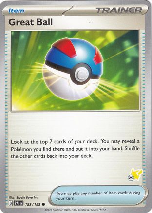 Great Ball - Pikachu 29 183 Battle Academy 2024