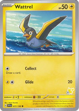 Wattrel - Pikachu 17 Battle Academy 2024