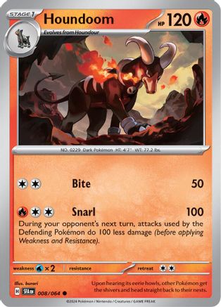 Houndoom 008/064 - Reverse Holofoil Shrouded Fable