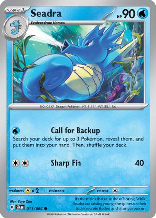 Seadra 011/064 - Reverse Holofoil Shrouded Fable