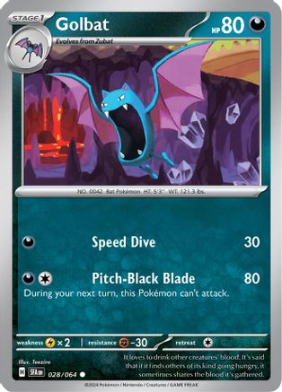 Golbat 028/064 - Reverse Holofoil Shrouded Fable