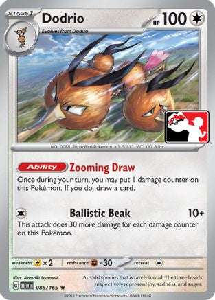 Dodrio 085/165 - Holofoil Prize Pack Series Cards
